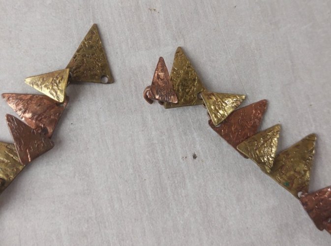 Ancienne parure de collier + boucles d'oreilles, Jean Baptiste Périclès Haiti