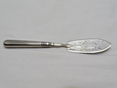 - ANCIENT SILVER RUSSIAN SWEETMEAT SPOON Hallmarks JR, 84, swan dated 1889