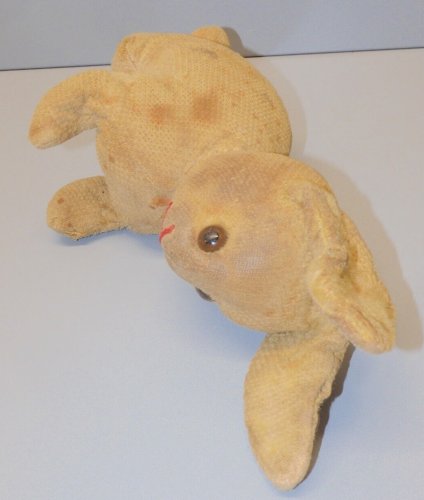 -ANCIENNE PELUCHE LAPIN JOUET ANCIEN TRES Usagé JUS de GRENIER COLLECTION   D