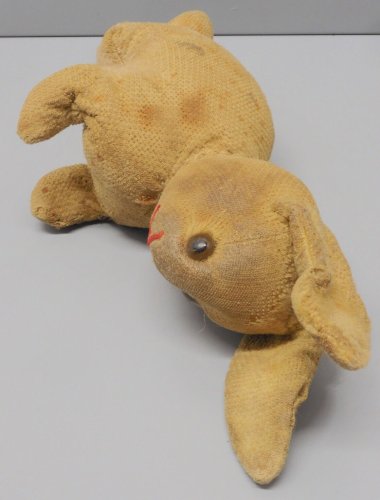 -ANCIENNE PELUCHE LAPIN JOUET ANCIEN TRES Usagé JUS de GRENIER COLLECTION   D