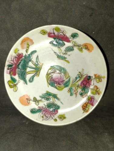 ancienne petit coupelle decor floral dorigine chinoise en bon etat