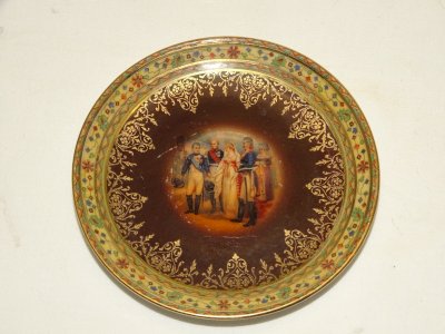 - ANCIENT SMALL PLATE or SAUCER for MOKA CZECHOSLOVAKIA PSC PORCELAIN D