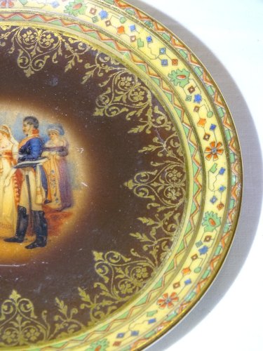 - ANCIENNE PETITE ASSIETTE ou SOUS TASSE à MOKA PORCELAINE CZECHOSLOVAKIA PSC  D
