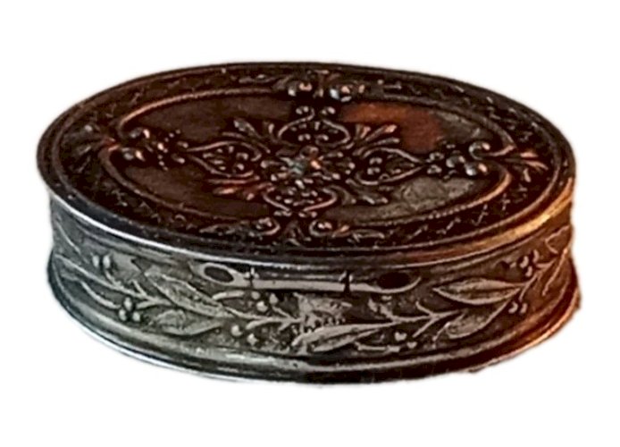 Ancienne Petite Boite Pilulier Argent massif  12 grammes Objet De Vitrine