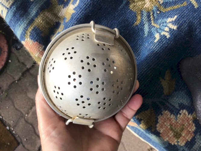 ancienne petite Boule à Riz en alu