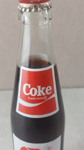 Ancienne petite bouteille de Coca Cola, 100 ans / centenaire, 1986 ^