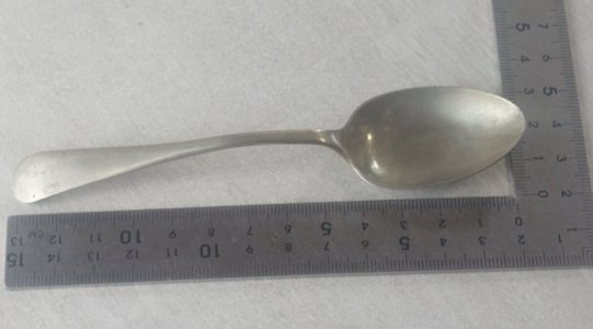 Ancienne petite cuillère à café, en argent, JGNS