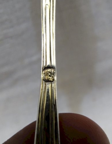 - ANCIENNE PETITE CUILLERE A MOUTARDE SEL CONFITURE Poinçon VIEILLARD Argent  D