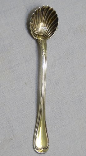 - ANCIENNE PETITE CUILLERE A MOUTARDE SEL CONFITURE Poinçon VIEILLARD Argent  D