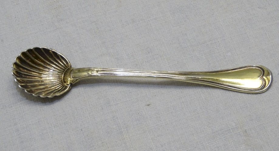- ANCIENNE PETITE CUILLERE A MOUTARDE SEL CONFITURE Poinçon VIEILLARD Argent  D