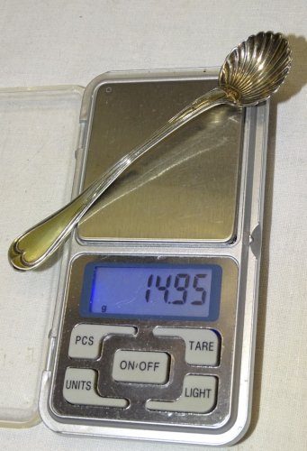 - ANCIENNE PETITE CUILLERE A MOUTARDE SEL CONFITURE Poinçon VIEILLARD Argent  D