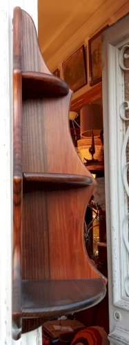 Ancienne Petite étagère Angle Bois 3 Niveaux meuble appoint Old Wooden shelf