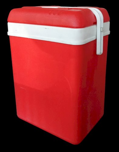 Ancienne Petite Glacière Vintage Rouge EDA Camping Vacances Vintage