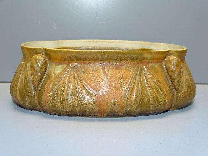 -ANCIENNE PETITE JARDINIERE ART NOUVEAU GRES signée DENBAC VITRINE VIDE POCHE  D