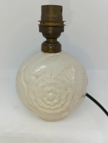 ancienne petite lampe boule art deco decor fleur en bon etat
