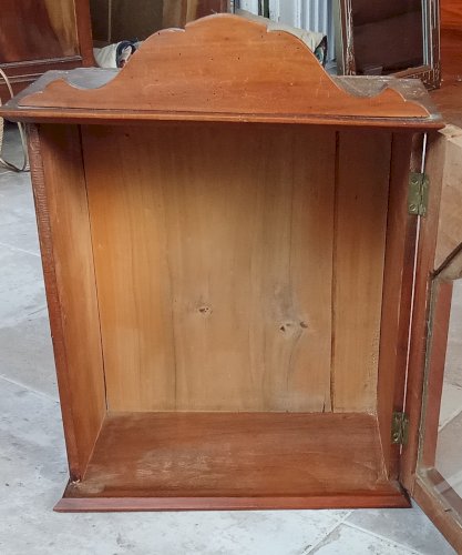 Ancienne Petite Vitrine En Bois à Poser  19 Ème Siècle Petit Mobilier Ancien