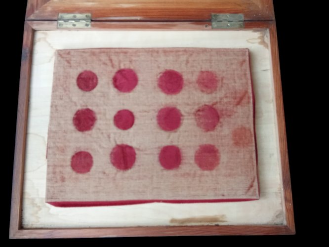 Ancienne Petite Vitrine en Bois de Présentation à Poser accrocher