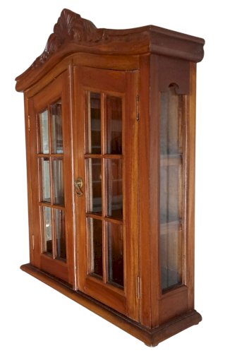 Ancienne petite Vitrine murale à Poser En Bois/Petit Mobilier Ancien