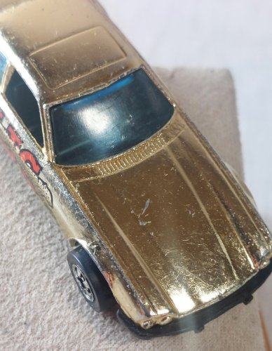 Ancienne petite voiture, Jaguar XJS or / gold, Hot Wheels Mattel 1977 ^