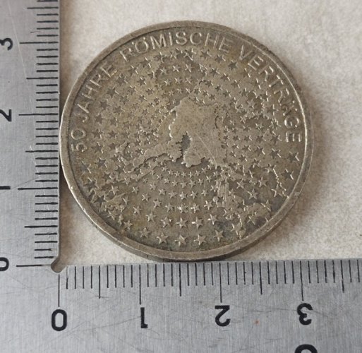 Ancienne pièce de monnaie, 10 Euros, Traité de Rome, 2007 Allemagne, argent ^