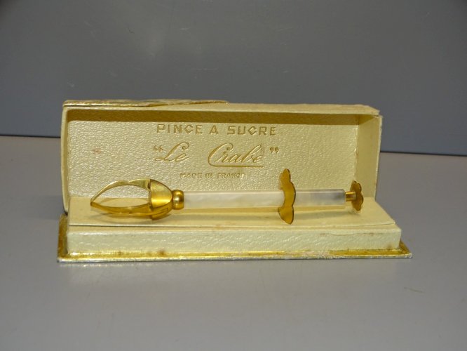 -ANCIENNE PINCE à SUCRE LE CRABE DANS SA BOITE JUS de GRENIER COLLECTION  D