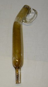-ANCIENNE PIPETTE DE CHAI en VERRE PIPETTE A VIN ANCIENNE XIXe OUTIL ANCIEN   D