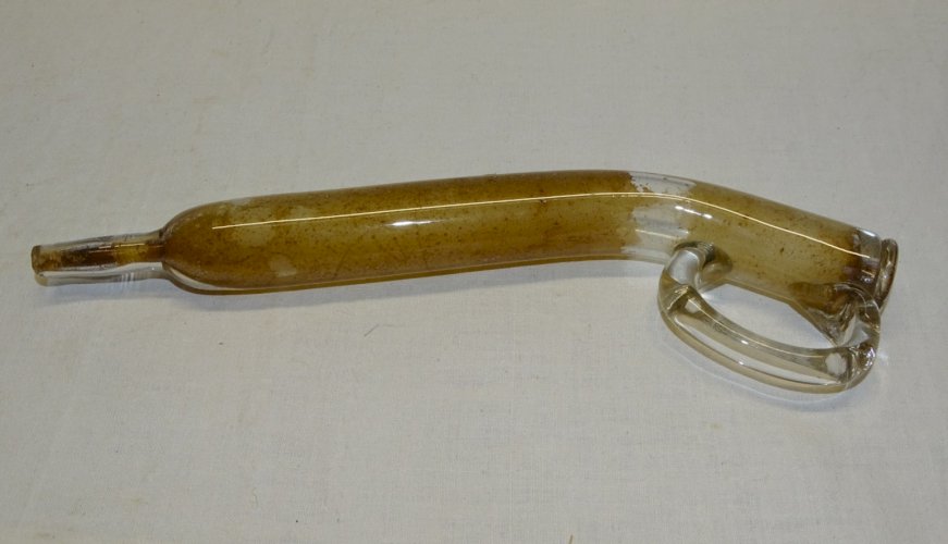 -ANCIENNE PIPETTE DE CHAI en VERRE PIPETTE A VIN ANCIENNE XIXe OUTIL ANCIEN   D