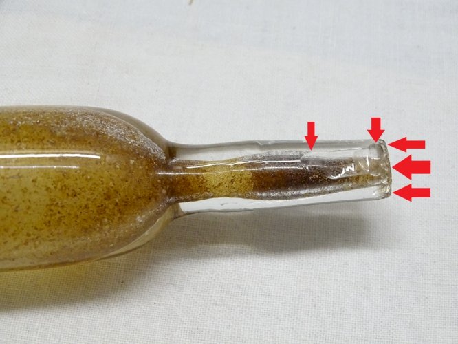 -ANCIENNE PIPETTE DE CHAI en VERRE PIPETTE A VIN ANCIENNE XIXe OUTIL ANCIEN   D