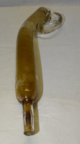 -ANCIENNE PIPETTE DE CHAI en VERRE PIPETTE A VIN ANCIENNE XIXe OUTIL ANCIEN   D