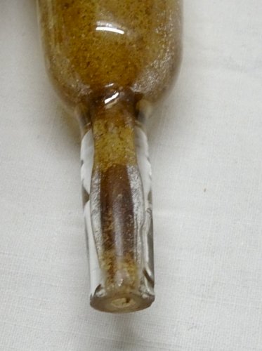 -ANCIENNE PIPETTE DE CHAI en VERRE PIPETTE A VIN ANCIENNE XIXe OUTIL ANCIEN   D
