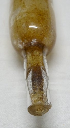 -ANCIENNE PIPETTE DE CHAI en VERRE PIPETTE A VIN ANCIENNE XIXe OUTIL ANCIEN   D
