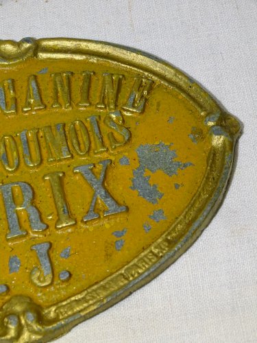 -ANCIENNE PLAQUE SOCIETE CANINE de L'ANGOUMOIS 1er PRIX CJ  COLLECTION   D