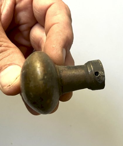 ancienne poignee bouton olive de porte en laiton bronze