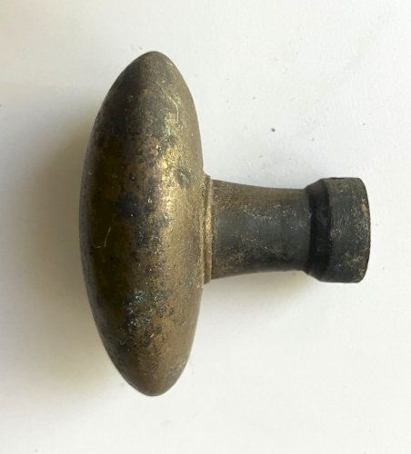 ancienne poignee bouton olive de porte en laiton bronze