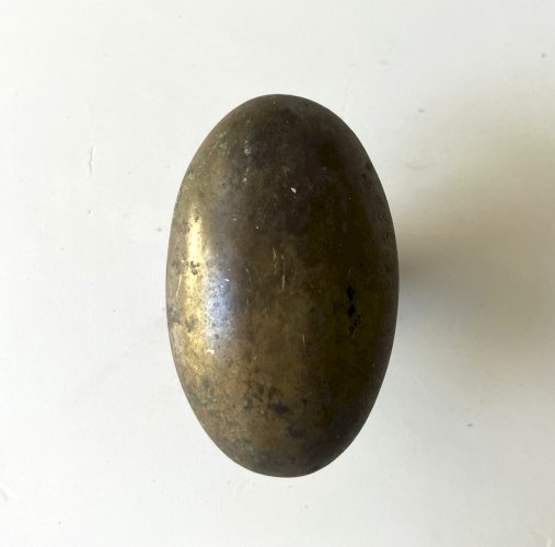 ancienne poignee bouton olive de porte en laiton bronze