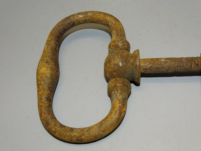 -ANCIENNE POIGNEE de PORTE D'ENTREE FIXE FER FORGE DECO PORTE COLLECTION    D