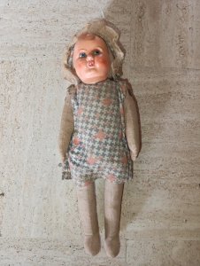 Vintage doll from the 1920s-1930s in fair condition.