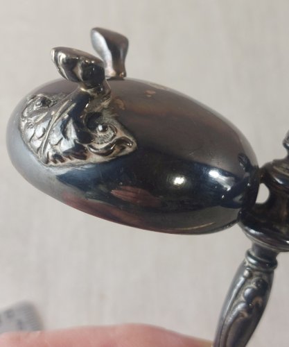 Ancienne salière poivrière / salerons, en métal argenté, Krupp Berndorf ^