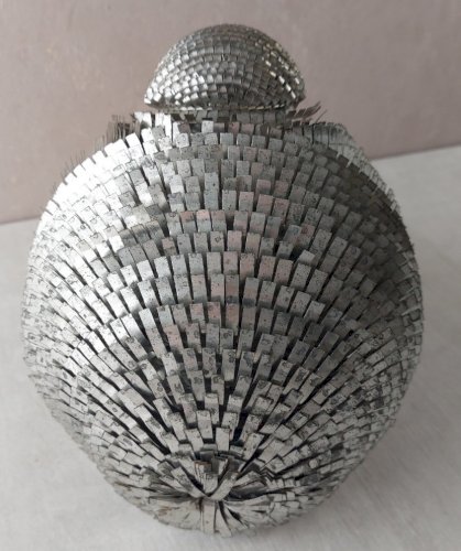 Ancienne sculpture, oiseau en métal, Alexander Blazquez, Mexique