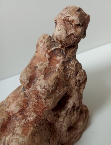 Ancienne Sculpture Statue Femme Nue Allongée Plâtre Art 20 Ème Siècle