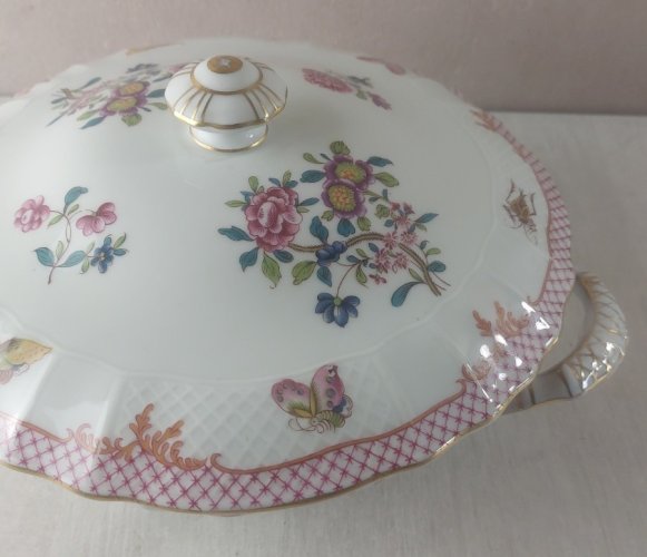 Ancienne soupière, en porcelaine Bernardaud, Compagnie des Indes, Limoges