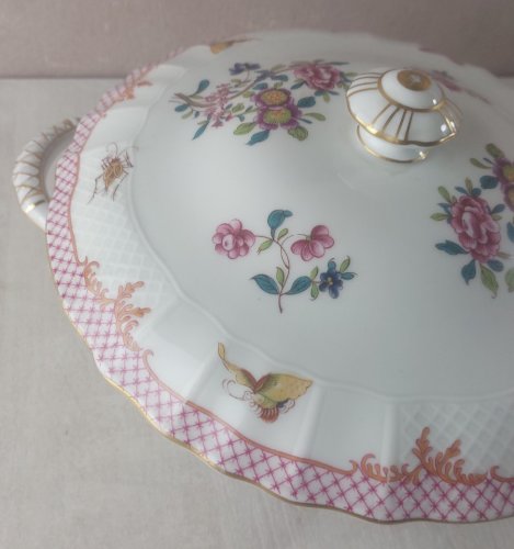 Ancienne soupière, en porcelaine Bernardaud, Compagnie des Indes, Limoges