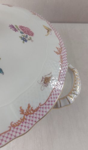 Ancienne soupière, en porcelaine Bernardaud, Compagnie des Indes, Limoges