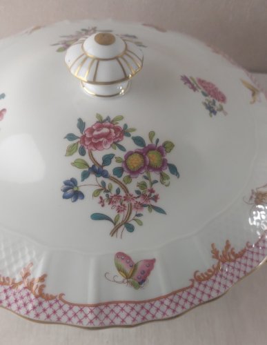 Ancienne soupière, en porcelaine Bernardaud, Compagnie des Indes, Limoges