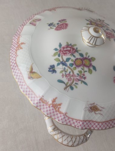 Ancienne soupière, en porcelaine Bernardaud, Compagnie des Indes, Limoges