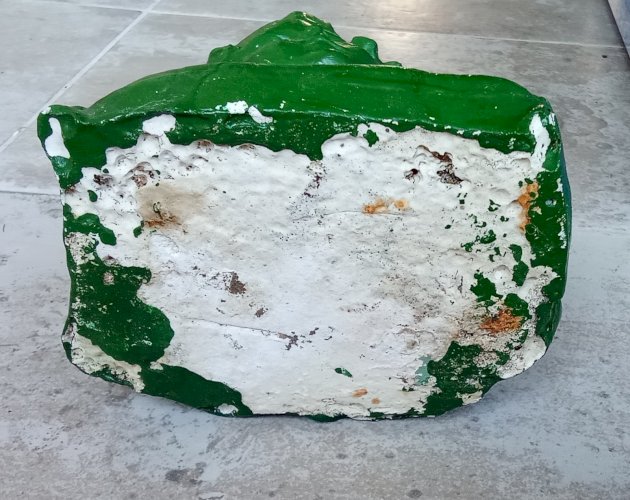 Ancienne Statue Buste Sculpture Plâtre peinte Jeune Fille Rêveuse