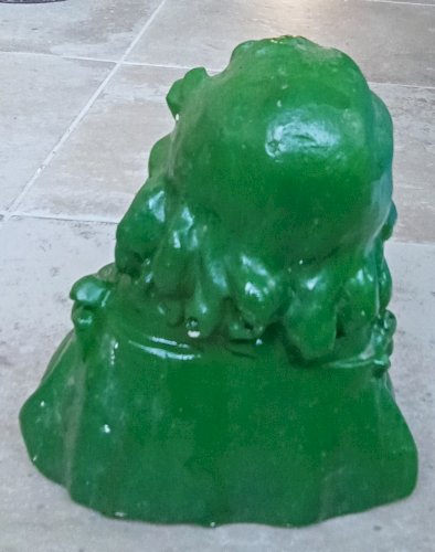 Ancienne Statue Buste Sculpture Plâtre peinte Jeune Fille Rêveuse