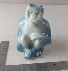 Ancient ceramic / slip statue, monkey / macaque