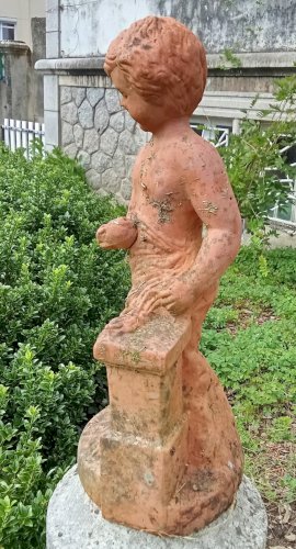 Ancienne Statue Jardin chérubin ange Putti Angelot/extérieur Jardin Ancien