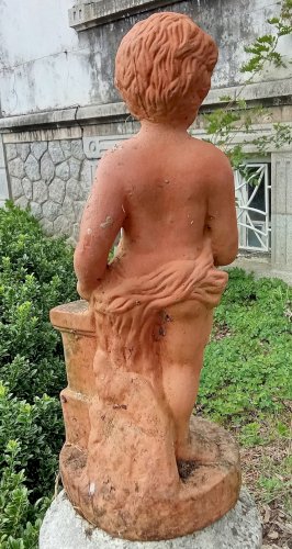 Ancienne Statue Jardin chérubin ange Putti Angelot/extérieur Jardin Ancien